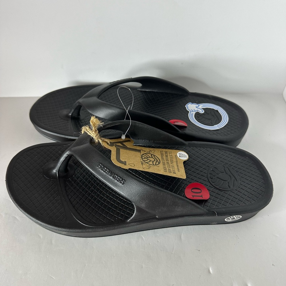 Freewaters Cloud 9 Ultra Men's Super Soft Sandals in Black - Picture 2 of 6